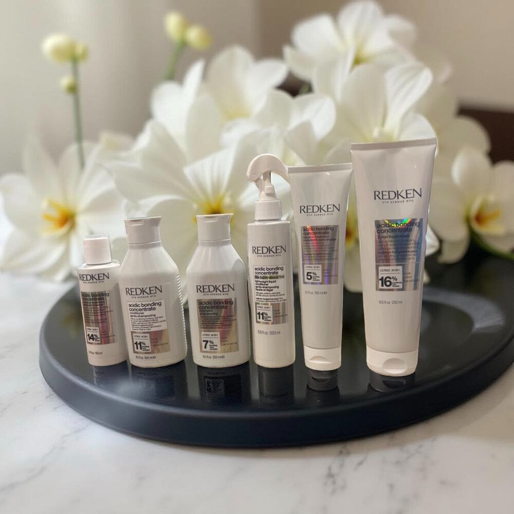 Redken Acidic Bonding Concentrate Complete Set Sham Con Treatment Mask Leave In